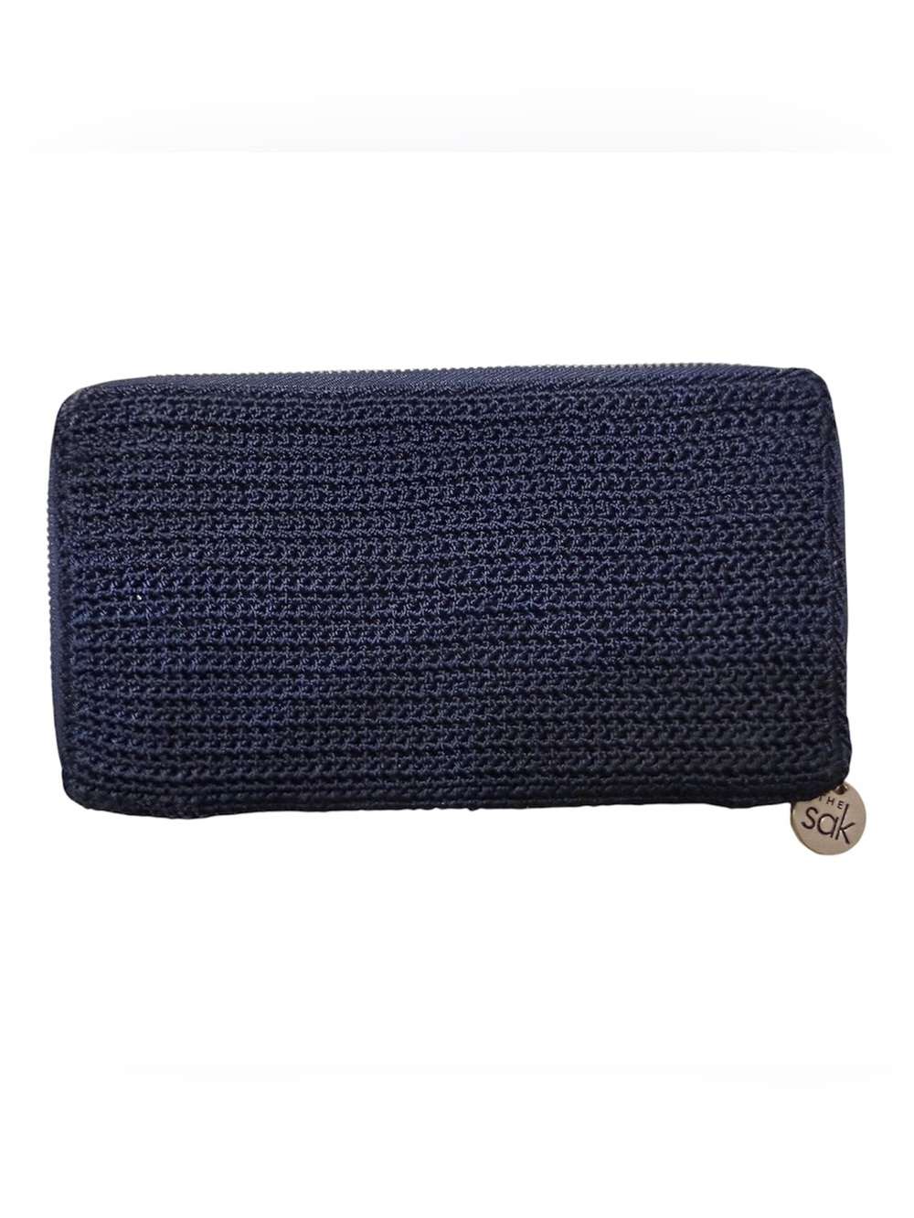 The Sak black crochet wallet zip around. New without tags.